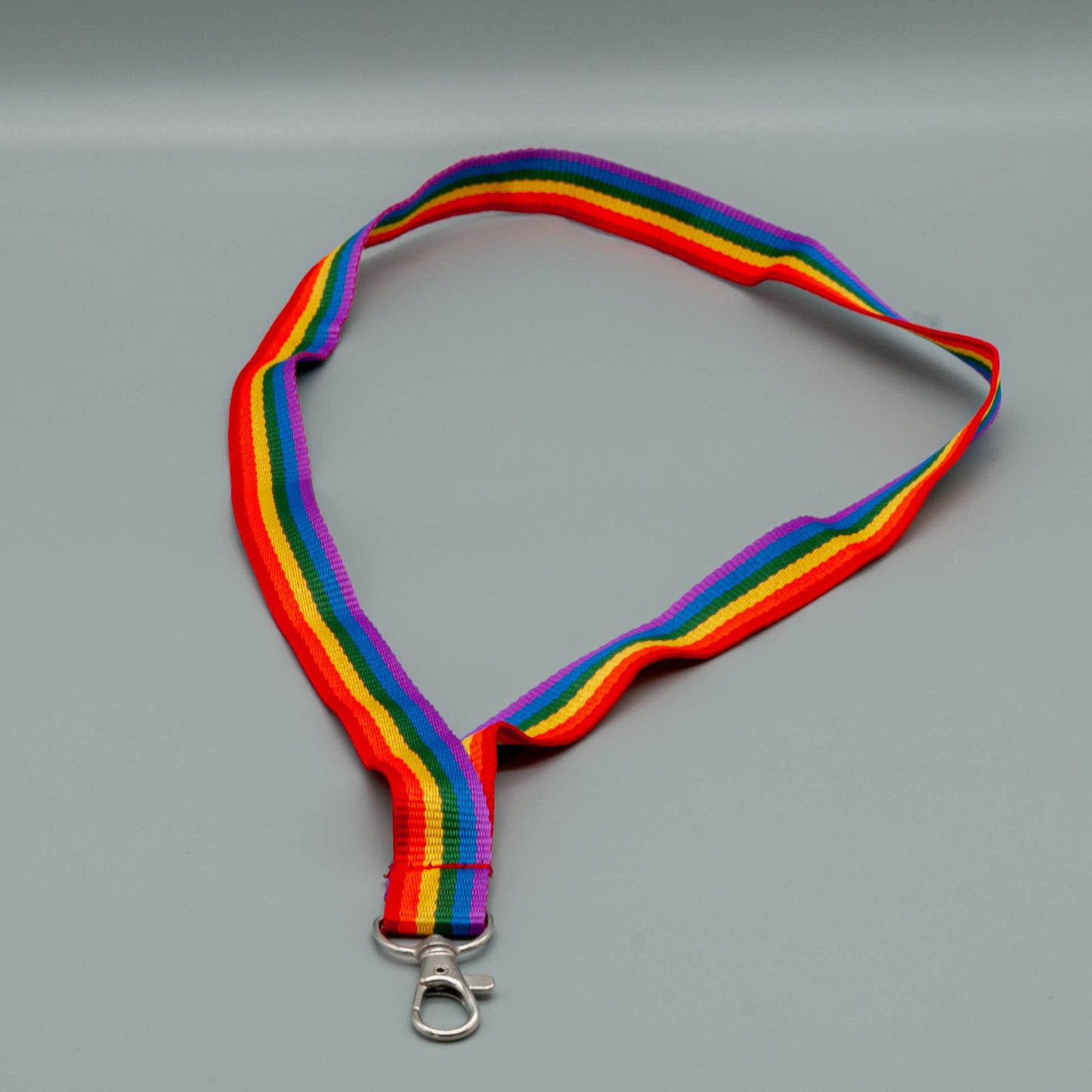 Regenbogen Schlüsselband, lang, mit Karabinerhaken